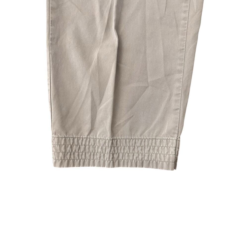 Eddie Bauer Khaki Tapered Pants Women’s 14 (Measured) Pull-On Hem Detail - Picture 4 of 8